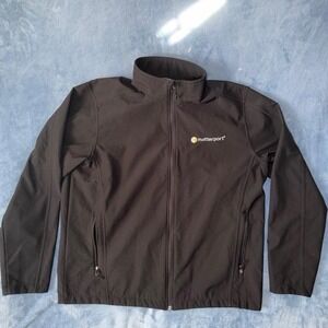 Port Authority black zip up sweater pants men Size XL